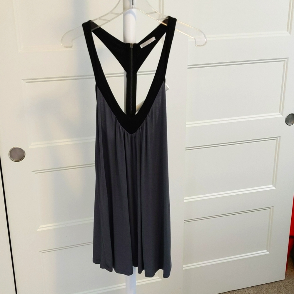 Gray and black tank, medium, Just Ginger